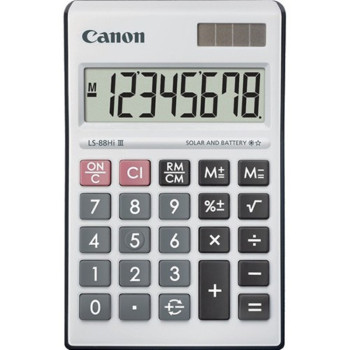 Canon LS-88Hi-III-BK 8 Digits Desktop Calculator - White