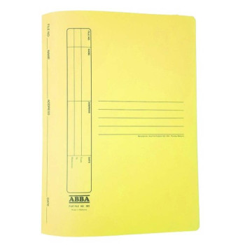 ABBA No.303 Manila Flat File with Plastic Fastener - Yellow