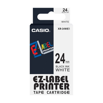 CASIO LABEL CART 24mm BLACK ON WHITE (XR-24WE1)