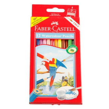 Faber-Castell 114562 Watercolour Pencil Long (12 Colours/box)