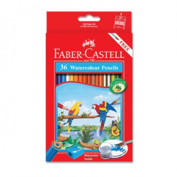 Faber-Castell 114566 Watercolour Pencil Long (36 Colours/box)