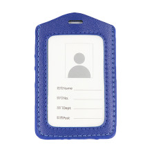 Leather ID Card Holder 54mm x 90mm - Blue