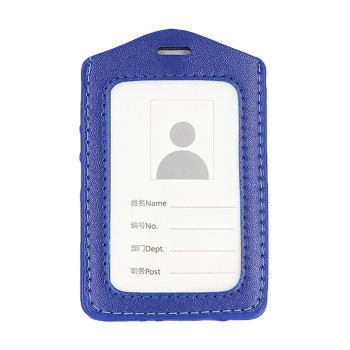 Leather ID Card Holder 54mm x 90mm - Blue