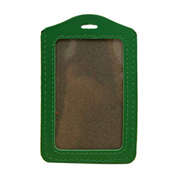 Leather ID Card Holder 54mm x 90mm - Green