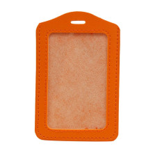 Leather ID Card Holder 54mm x 90mm - Orange