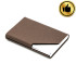 Leather Type Name Card Holder - Brown