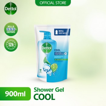Dettol Shower Gel Cool 900ml Refill Pouch