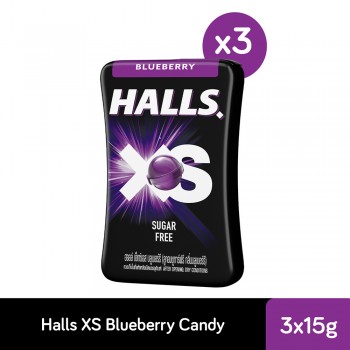 Halls XS Sugar Free Blueberry Candy (25s x 3)