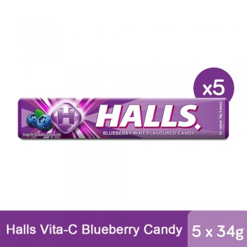 Halls Stick Blueberry Candy (34g x 5)