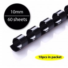 Black Plastic Binding Comb 10mm (10pcs/pkt)