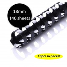 Black Plastic Binding Comb 18mm (10pcs/pkt)