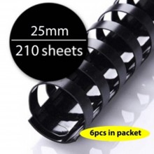 Black Plastic Binding Comb 25mm (10pcs/pkt)