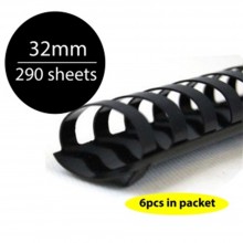 Black Plastic Binding Comb 32mm (6pcs/pkt)