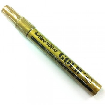 Artline 900XF Permanent Metallic Marker - EK-900XF 2.3mm Bullet Nib -Gold