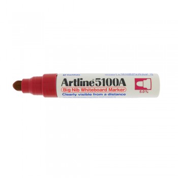 Artline EK-5100A Whiteboard Big Nib Marker 5mm - Red