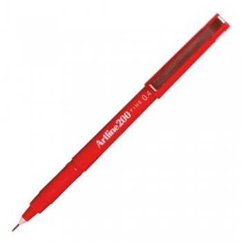 Artline EK-200 Fineliner Pen 0.4mm -  Red