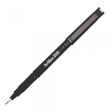 Artline EK-200 Fineliner Pen 0.4mm -  Black 