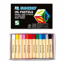 Buncho 2159/12 Oil Pastels Small Size Sticks (12 Colours/box)