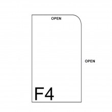 F4 L Shape Transparent Document Holder 1pcs