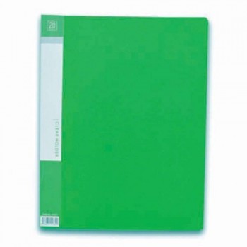 CBE 76020 A4 Clear Holder 20 Pockets - Green