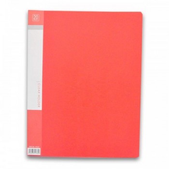 CBE 76020 A4 Clear Holder 20 Pockets - Red