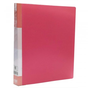 CBE 76050 A4 50 Pockets Side Throw Clear Book 23 Holes - Pink