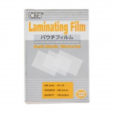 CBE Laminating Film 65mm x 95mm 200mic (100s'/pkt)