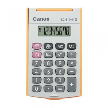 Canon LC-210Hi-OR 8 Digits Pocket Calculator with Cover Orange
