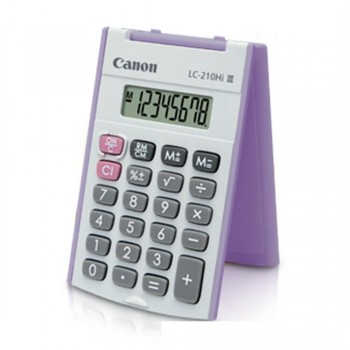 Canon LC-210Hi-PU 8 Digits Pocket Calculator with Cover Purple