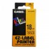 Casio Ez-Label Printer Tape Cartridge - 18mm, Black on Gold (XR-18GD1)
