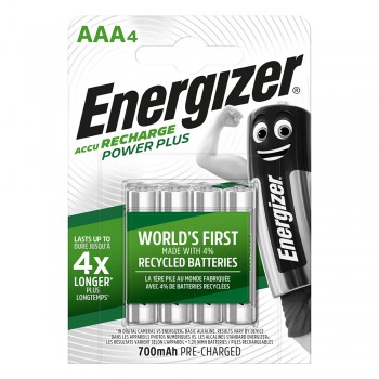 Energizer Power Plus AAA Rechargeable Batteries - 4-count - 700 mAh 