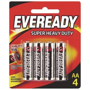 EVEREADY Super Heavy Duty AA Carbon Zinc Batteries - AA Size - 4pcs