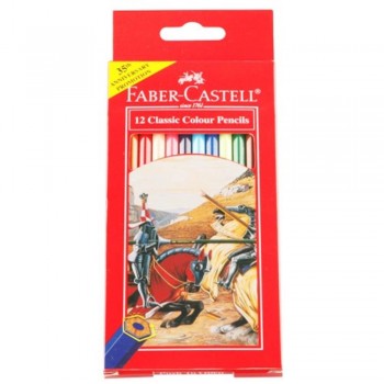 Faber-Castell 115890 Classic Colour Pencil Long (12 Colours/box)