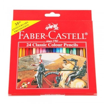 Faber-Castell 115896 Classic Colour Pencil Long (24 Colours/box)