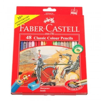Faber-Castell 115899 Classic Colour Pencil Long (48 Colours/box)