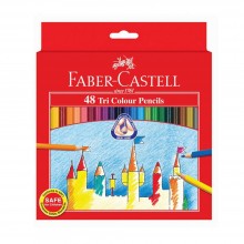 Faber-Castell 115876 Tri Colour Pencils Long (48 Colours/box)