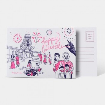Letterpress Card - Happy Diwali