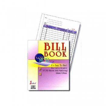 NCR Bill Book Standard 2x30's (NCB-6702) - 15 x 17.5 x 0.5 cm