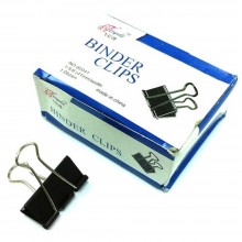 Ding Li Binder Clips 41mm - Black (12pcs/box)