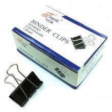 Ding Li Binder Clips 51mm - Black (12pcs/box)