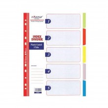 Finepap S6207 Plastic Coated Index Divider 5 Tabs