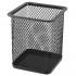 Pen Holder - Rectangular Mesh Pen Pot Black