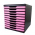 Niso 8855 10 Tier Document Drawer - Pink