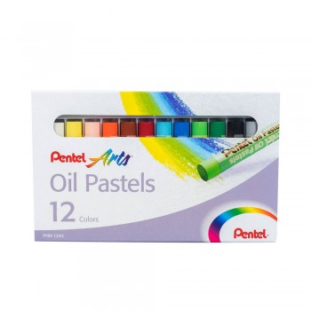 Pentel PHN-12AS Arts Oil Pastels (12 Colors/box)