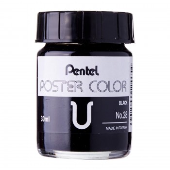 Pentel No.28 Poster Color U 30ml - Black