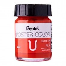 Pentel No.37 Poster Color U 30ml - Scarlet Lake