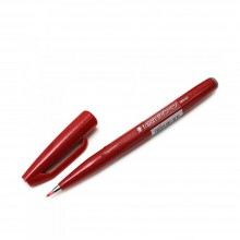 Pentel SES15C-B Touch Brush Gel Pen - Red