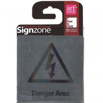 Signzone Peel & Stick Metallic Sticker - Danger Area (Item No: R01-36)