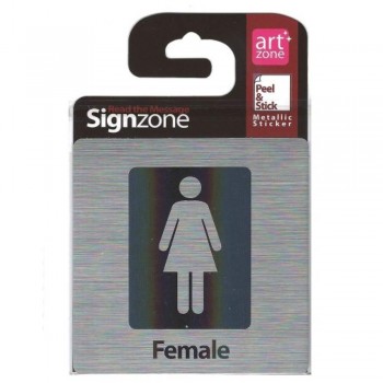 Signzone Peel & Stick Metallic Sticker - Female (R01-39)