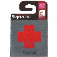 Signzone Peel & Stick Metallic Sticker - First Aid (R01-01-FA)